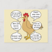 Funny moeder Hen Advice Moederdag Briefkaart (Voorkant)