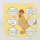 Funny moeder Hen Advice Moederdag | Geel (Voorkant / Achterkant)