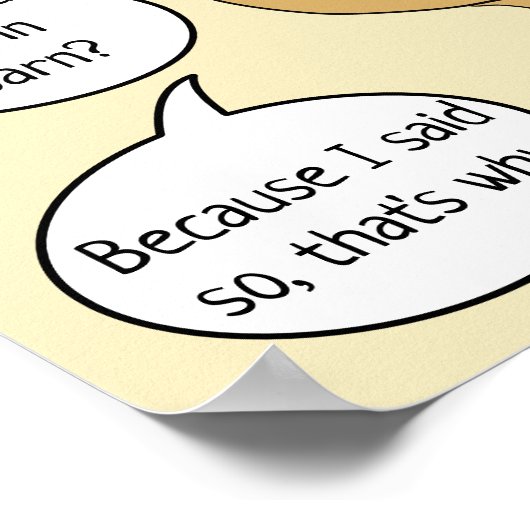 Funny moeder Hen Advice Moederdag Poster (Hoek)