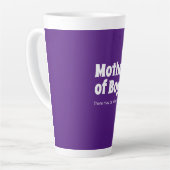 Funny Moeder van Boys Bright Paars Latte Mok (Linkerhoek)
