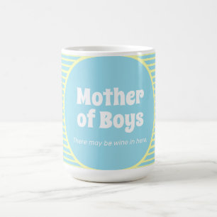 Funny Moeder van Boys Pastel Stripes Koffiemok