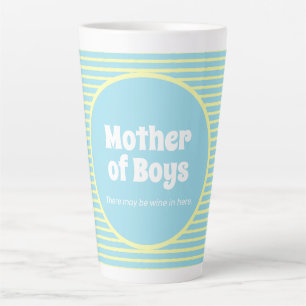 Funny Moeder van Boys Pastel Stripes Latte Mok