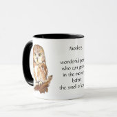 Funny Moeder voor koffie Quote, Owl Mok (Voorkant links)