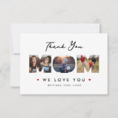 Funny Moederdag 3 Foto Collage Letter Bedankkaart (Voorkant)