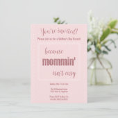 Funny Moederdag Brunch Kaart (Staand voorkant)