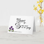 Funny Moederdag Card Kaart (Gele Bloem)