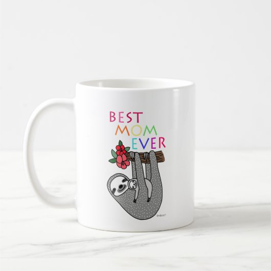 Funny Moederdag gift saai moeder beste moeder ooit Koffiemok (Links)