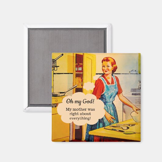 Funny Moederdag  Magnet Magneet (Voorkant / Achterkant)