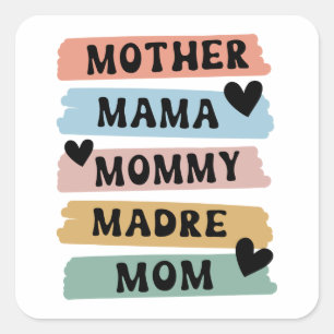 Funny Moederdag mama mama mama Vierkante Sticker