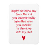 Funny Moederdag Quote voor Bonus Mam Magneet (Verticaal)