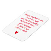Funny Moederdag Quote voor Bonus Mam Magneet (Linkerzijde)