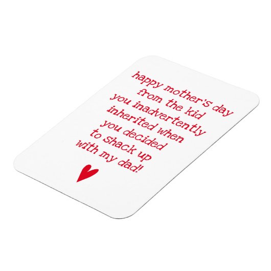 Funny Moederdag Quote voor Bonus Mam Magneet (Linkerzijde)