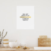 Funny Moederdag Quote voor MOM Poster (Keuken)
