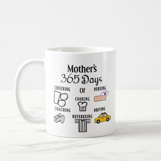 Funny Moeder's 365 dagen Mok van de Koffie van Tak (Links)