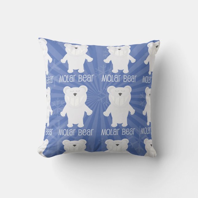 Funny Molar Beer Cartoon Polar Fun Pattern Kussen (Voorkant)
