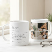 Funny Mom Definition Mug With Photo Grid