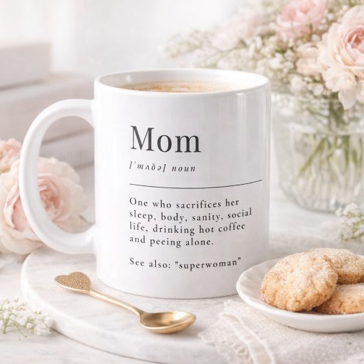 Funny Mom Definition Mug With Photo Grid
