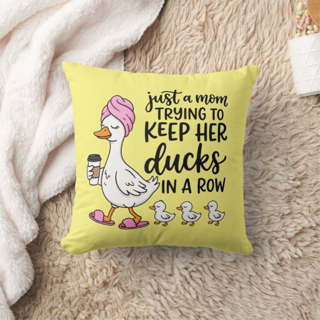 Funny Mom ducks word art  Kussen (Deken)