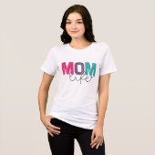Funny Mom Life Chaos Coordinator Tri-Blend Shirt (Voorkant volledig)