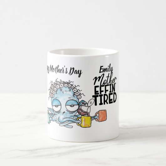 Funny MOM Mok - Moeder Effin' getitreerd - Octopus (Center)
