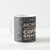 Funny Mom Survival Mug 2026, exhausted mom mug (Devant gauche)