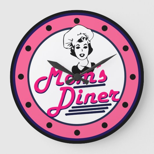 Funny Moms Kitchen Wall Grote Klok (Voorkant)