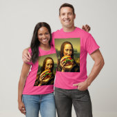 Funny Mona Lisa Burger T-shirt (Unisexe)