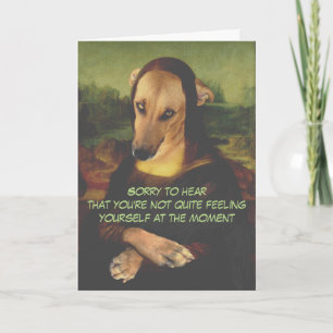 Funny Mona Lisa Dog krijgt het goed Kaart