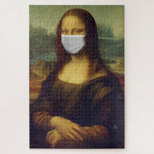 Funny Monalisa Wears Coronavirus Facial Masker Legpuzzel