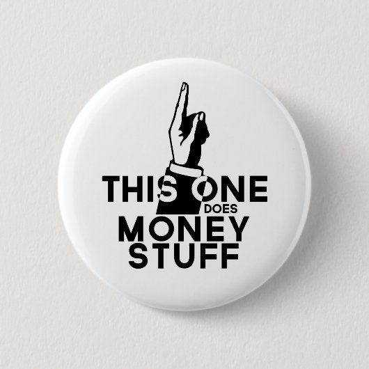 Funny Money Button Pin -  financieel geld (Voorkant)
