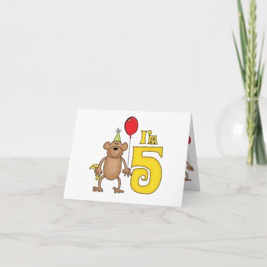 Funny Monkey 5th Birthday (Voorkant)