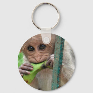 Funny Monkey Afbeelding Sleutelhanger