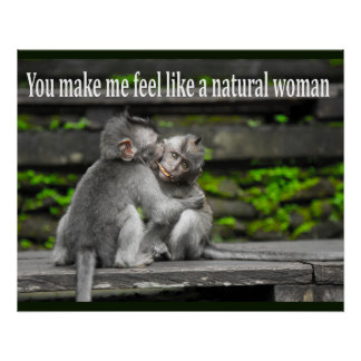 Funny Monkey Ape Gorilla Nemes met Funny Sayings Perfect Poster