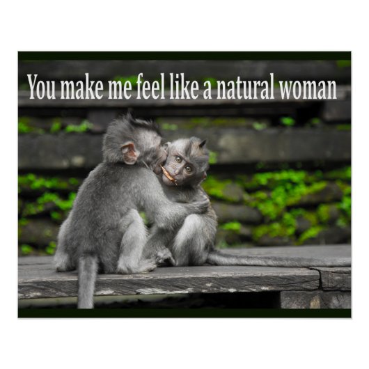 Funny Monkey Ape Gorilla Nemes met Funny Sayings Perfect Poster (Voorkant)