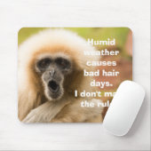 Funny Monkey Bad Hair Day Muismat (Met muis)