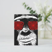 Funny monkey briefkaart (Staand voorkant)
