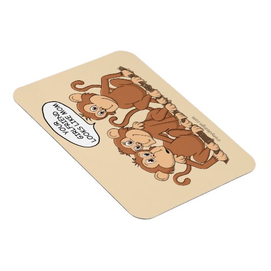 Funny Monkey Cartoon Design Magneet (Rechterzijde)