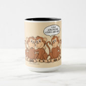 Funny Monkey Cartoon Design Mok (Midden)