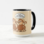Funny Monkey Cartoon Design Mok (Voorkant rechts)