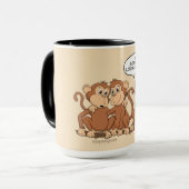Funny Monkey Cartoon Design Mok (Voorkant links)