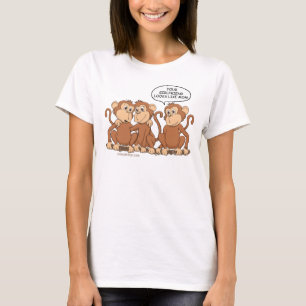 Funny Monkey Cartoon Design T-shirt