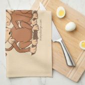 Funny Monkey Cartoon Design Theedoek (Quarter Fold)