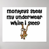 Funny Monkey Cartoon Joke Poster (Voorkant)