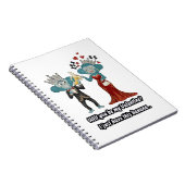 Funny Monkey Couple Valentine's Day Notitieboek (Rechterzijde)