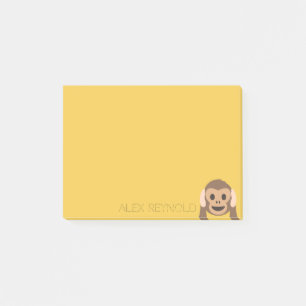 Funny Monkey Emoji   Aangepaste naam Post-it® Notes