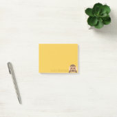 Funny Monkey Emoji | Aangepaste naam Post-it® Notes (Kantoor)