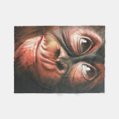 Funny monkey fleece deken (Voorkant (Horizontaal))