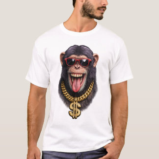 Funny Monkey Gold Chain T-Shirt – Cool Urban Style