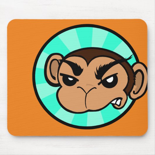 FUNNY MONKEY HORIZONTAL MUISMAT (Voorkant)