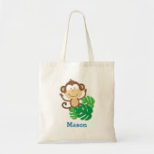Funny Monkey in de Oerwoud Canvas tas (Voorkant)